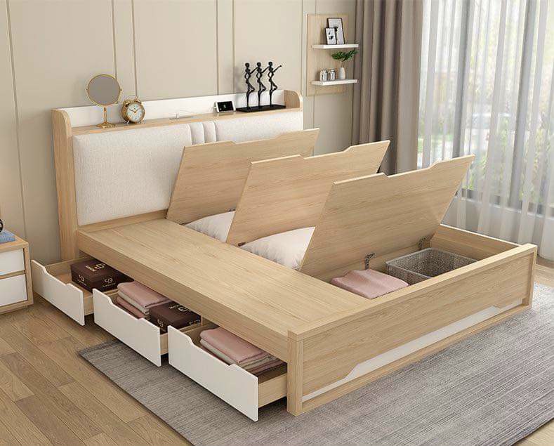 Giường Ngủ Có Ngăn Để Đồ Mẫu Mới 2024